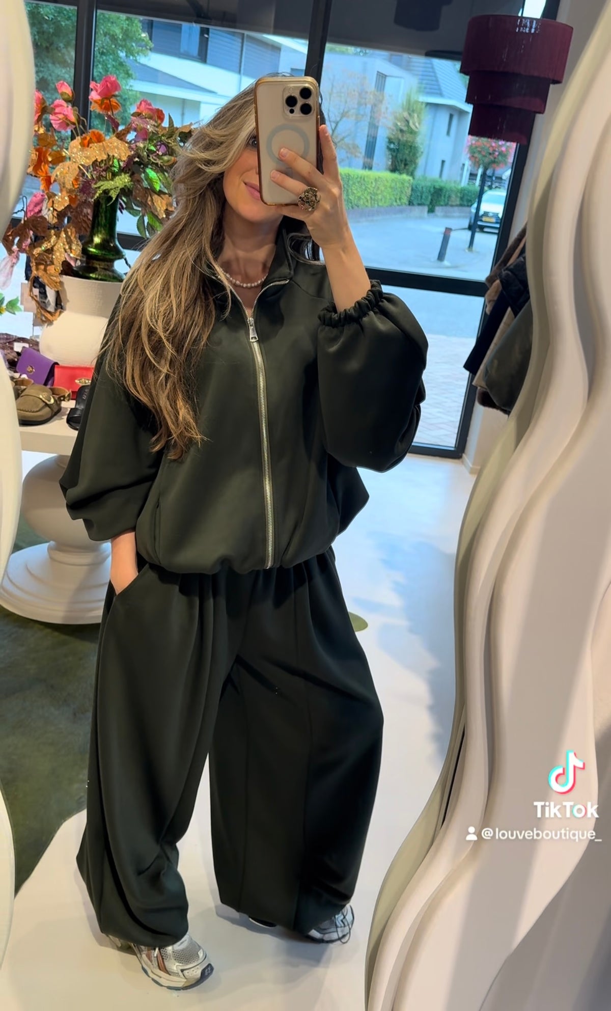 Oversized jogging set - khaki