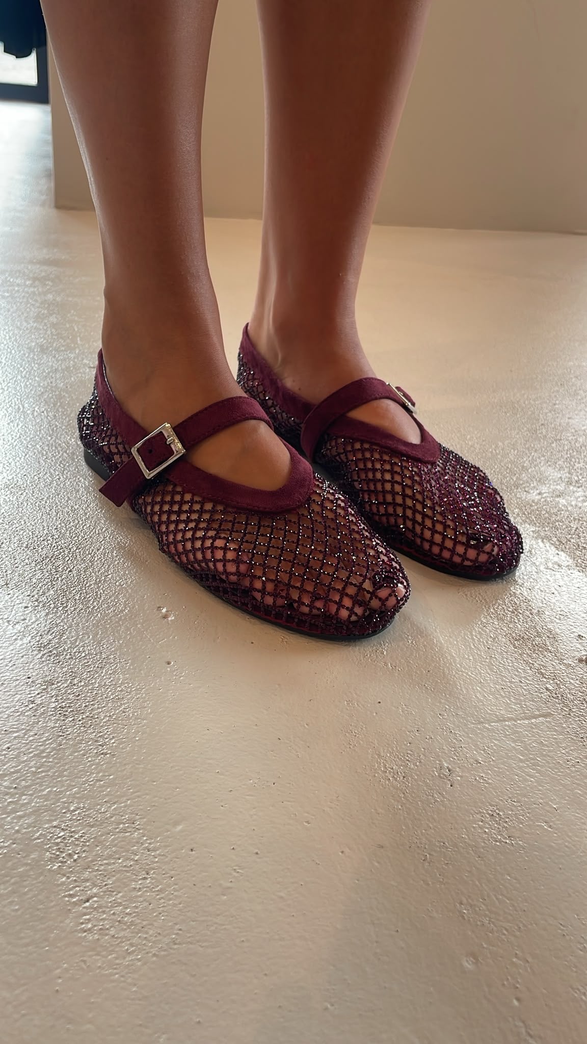 Ballerina strass - bordeaux