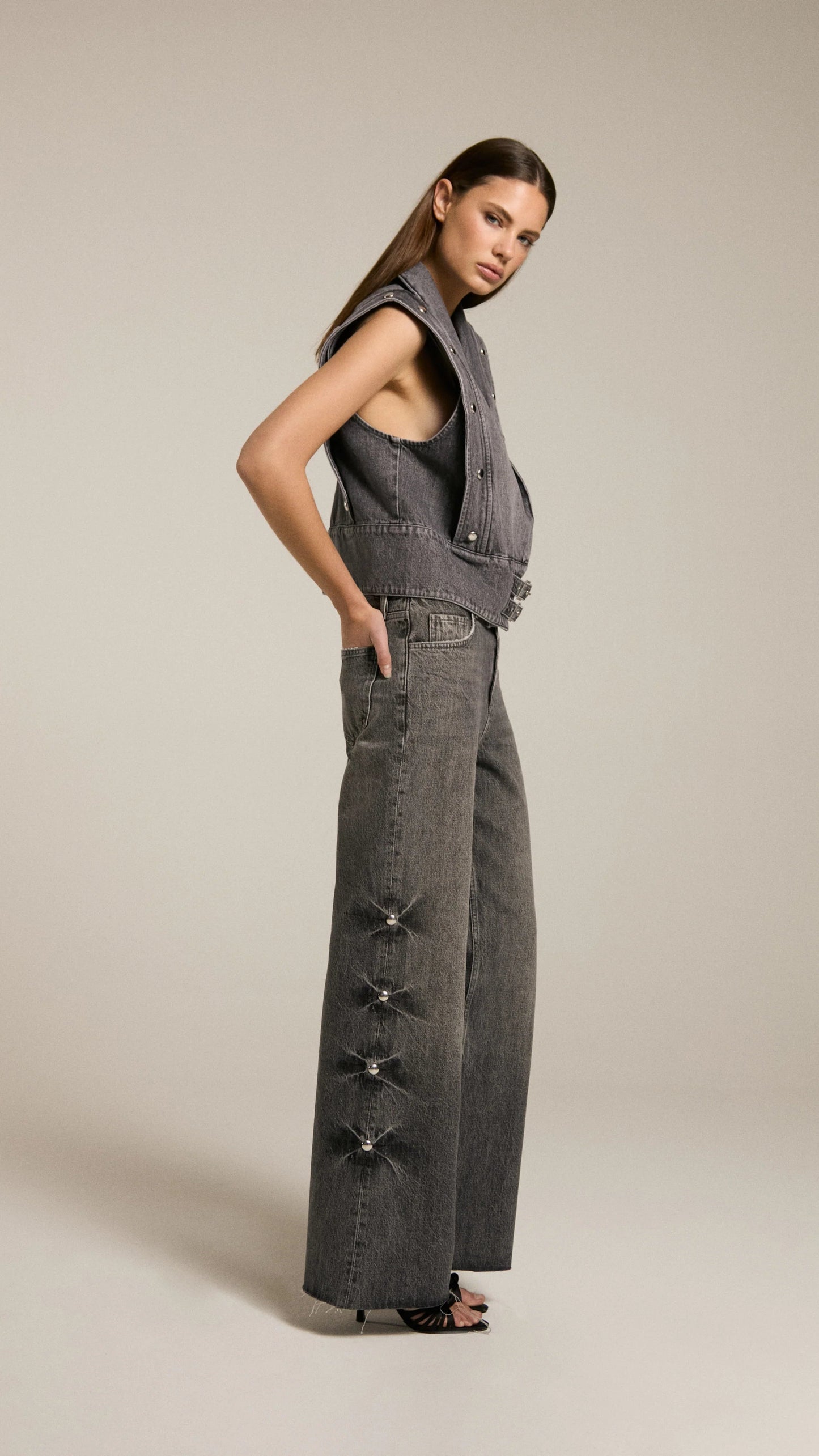 Homage - Waistcoat With Belt and Studs