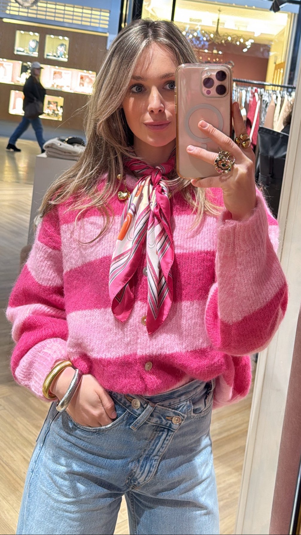 JS cardigan roze
