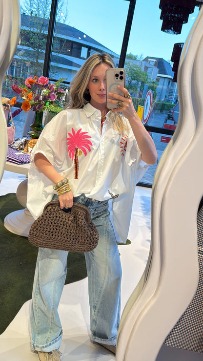 Oversized blouse palmboom