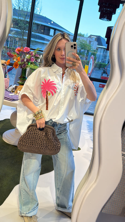 Oversized blouse palmboom