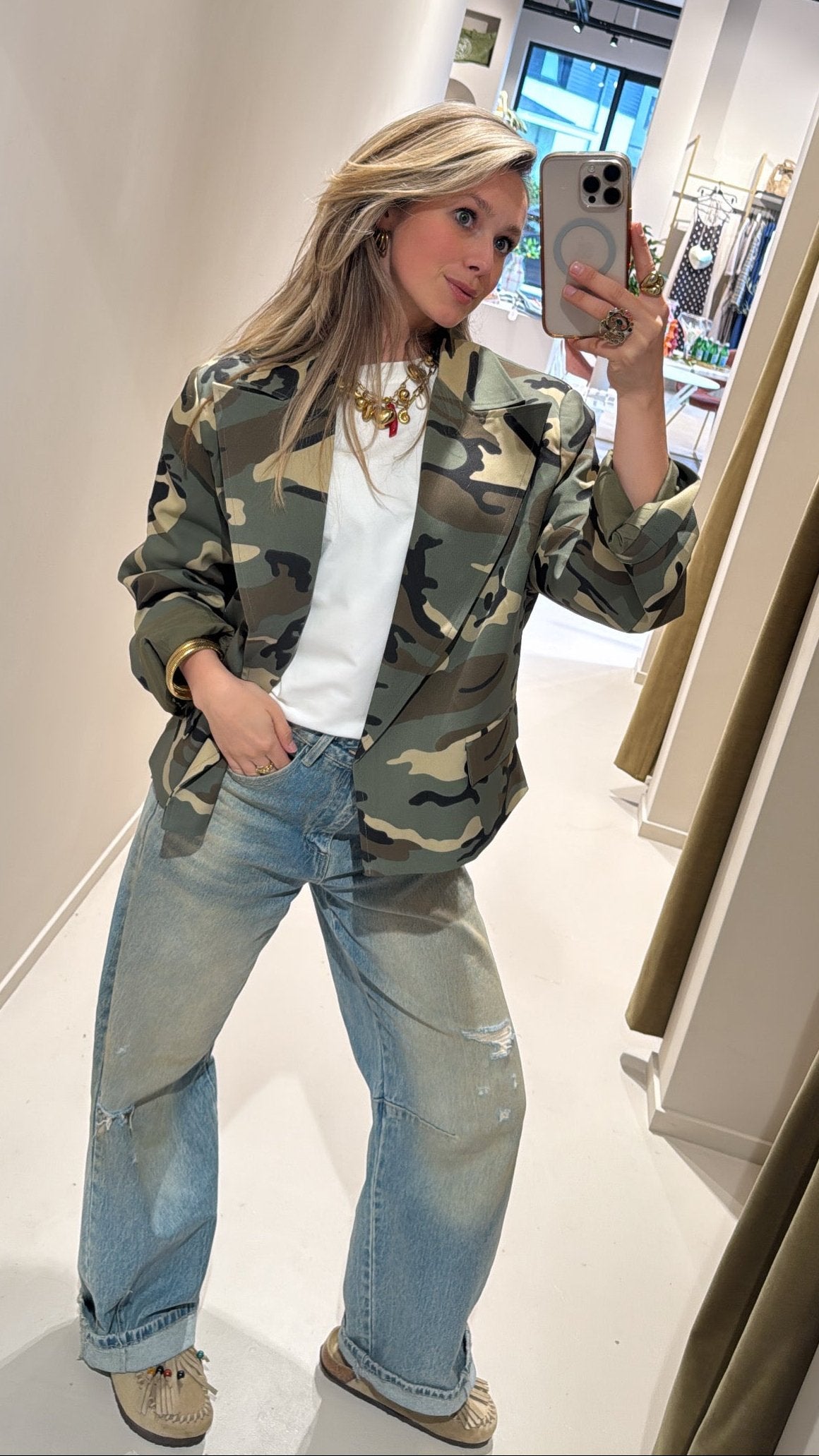 Blazer kort - camouflage