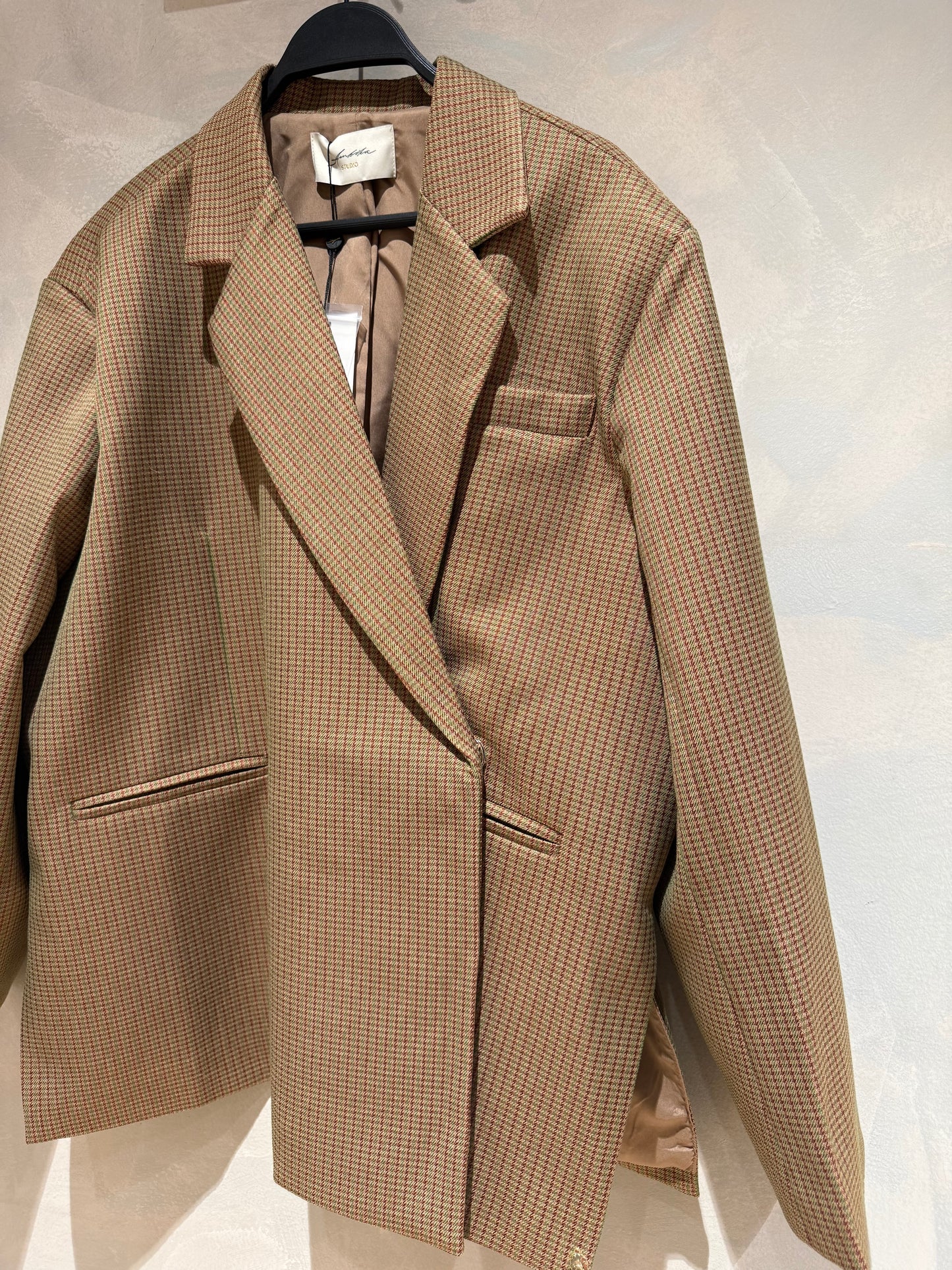 Oversized check blazer