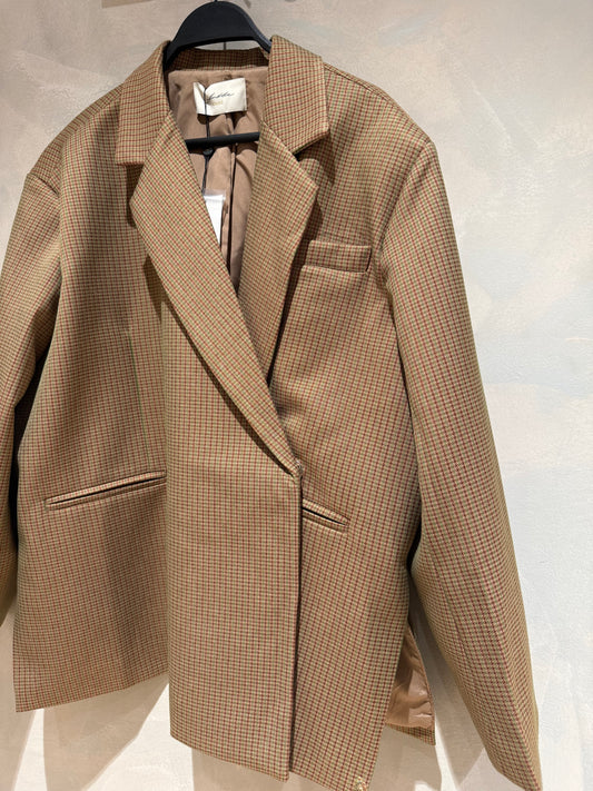Oversized check blazer