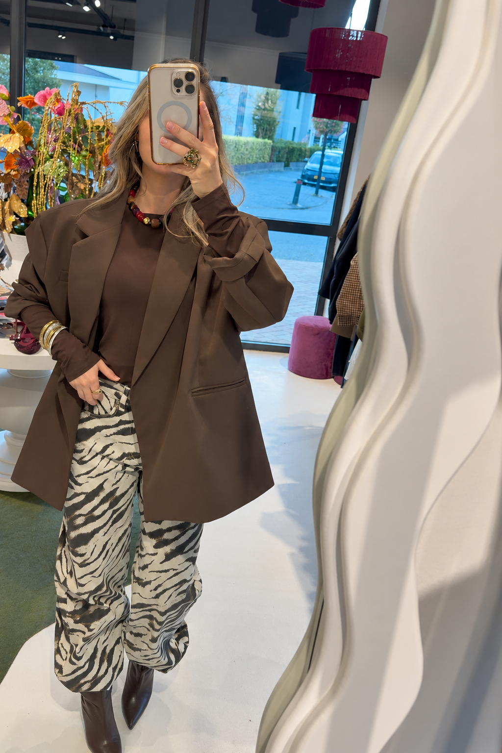Balloon jeans - zebra