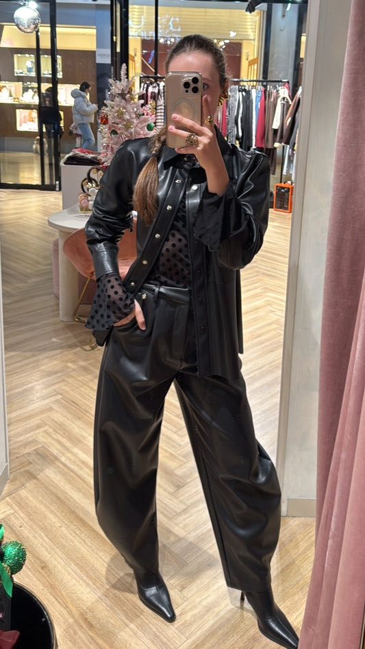 Balloon pu pants