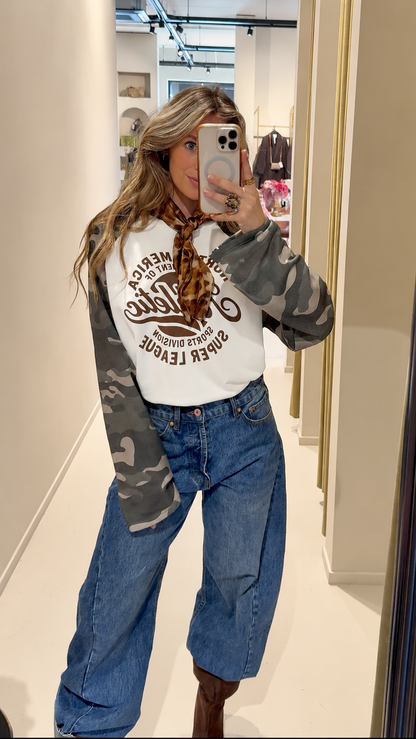 Longsleeve camouflage - bruin