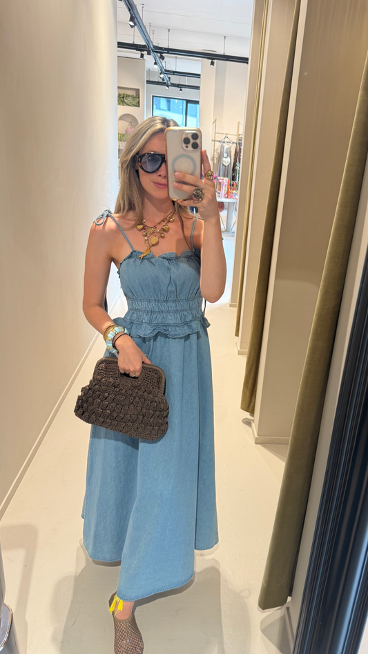 Denim dress - smock detail