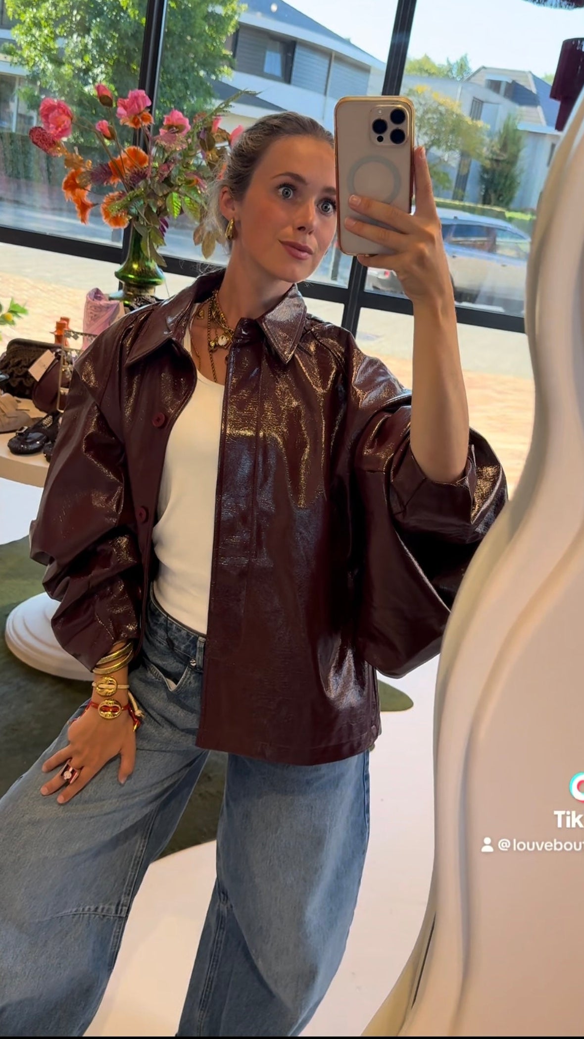 Lak jacket - bordeaux