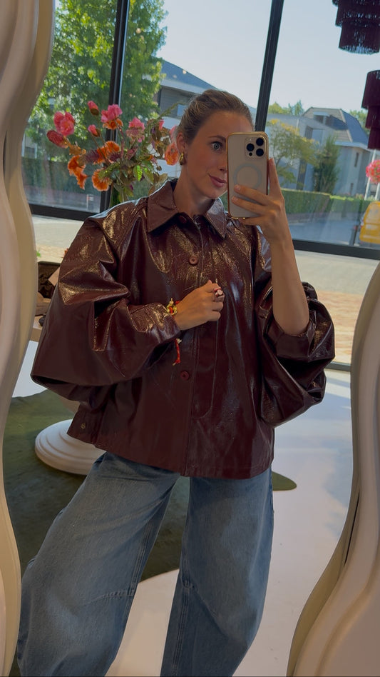 Lak jacket - bordeaux