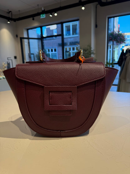 Leren tas bordeaux