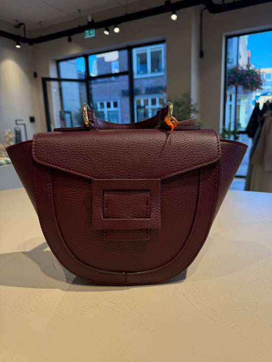 Leren tas bordeaux