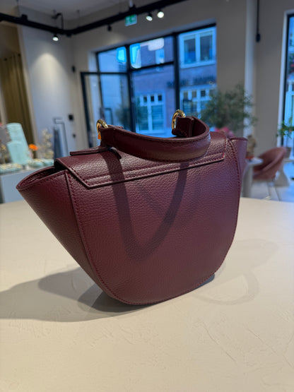 Leren tas bordeaux