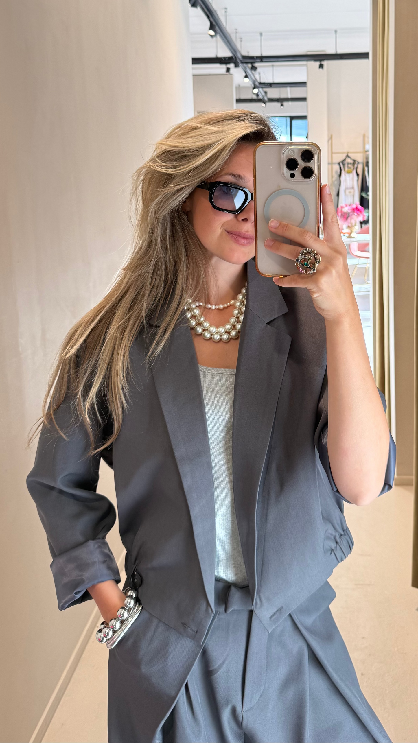 Blazer kort - Alice grijs