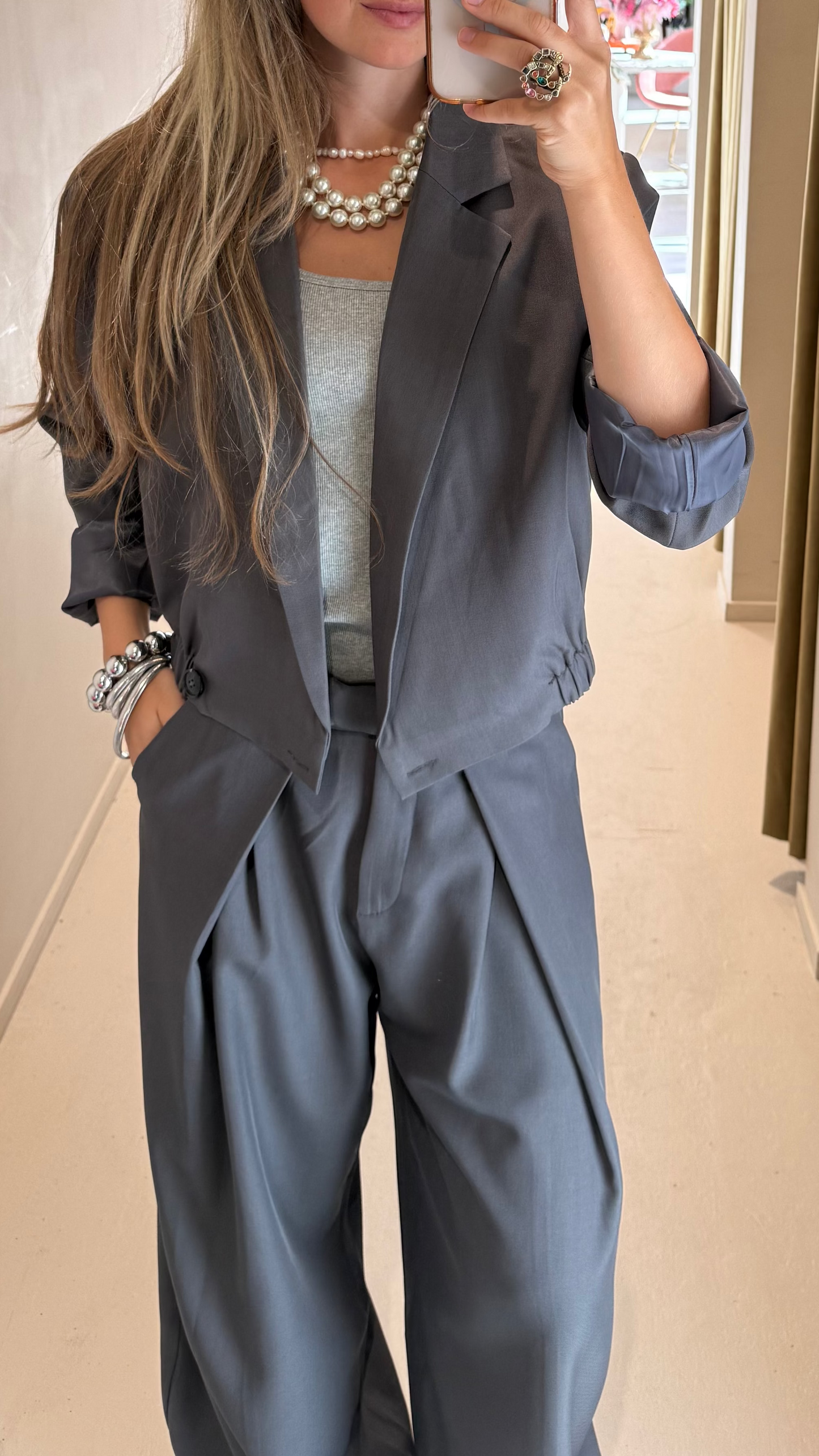 Blazer kort - Alice grijs