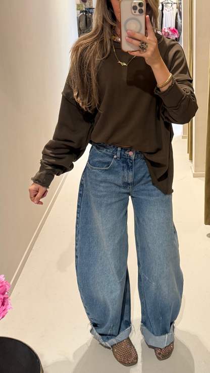 Oversized sweater - khaki