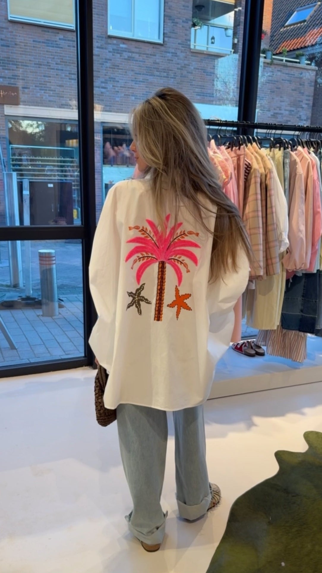 Oversized blouse palmboom