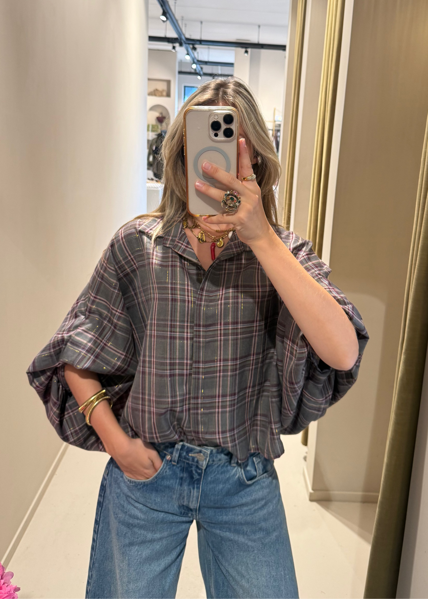 Wide sleeve blouse