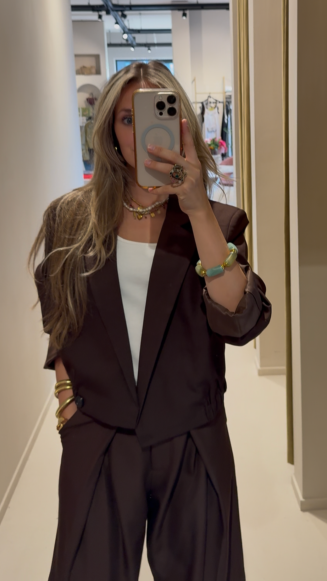 Blazer kort - bruin