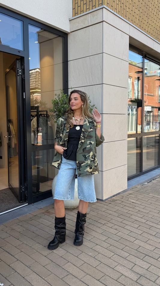 Oversized blazer - camouflage