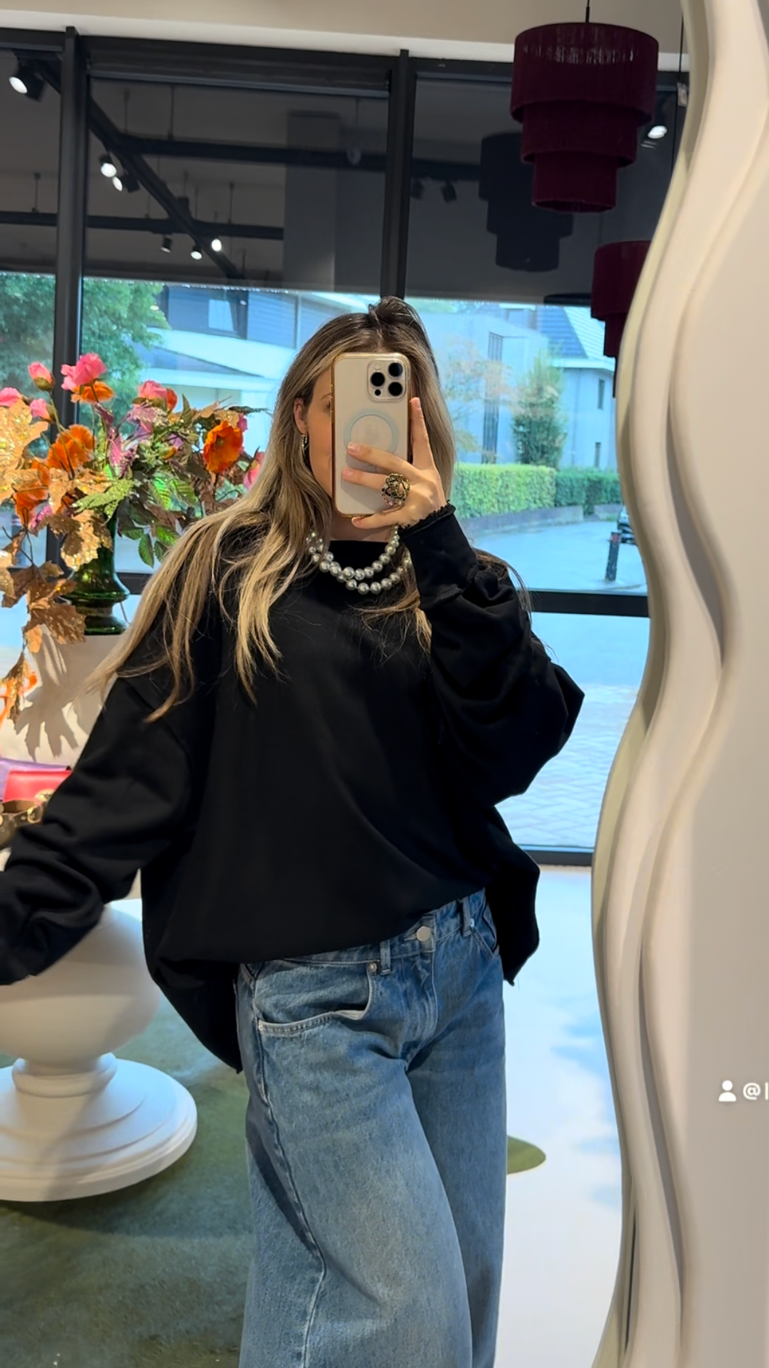 Oversized sweater - zwart
