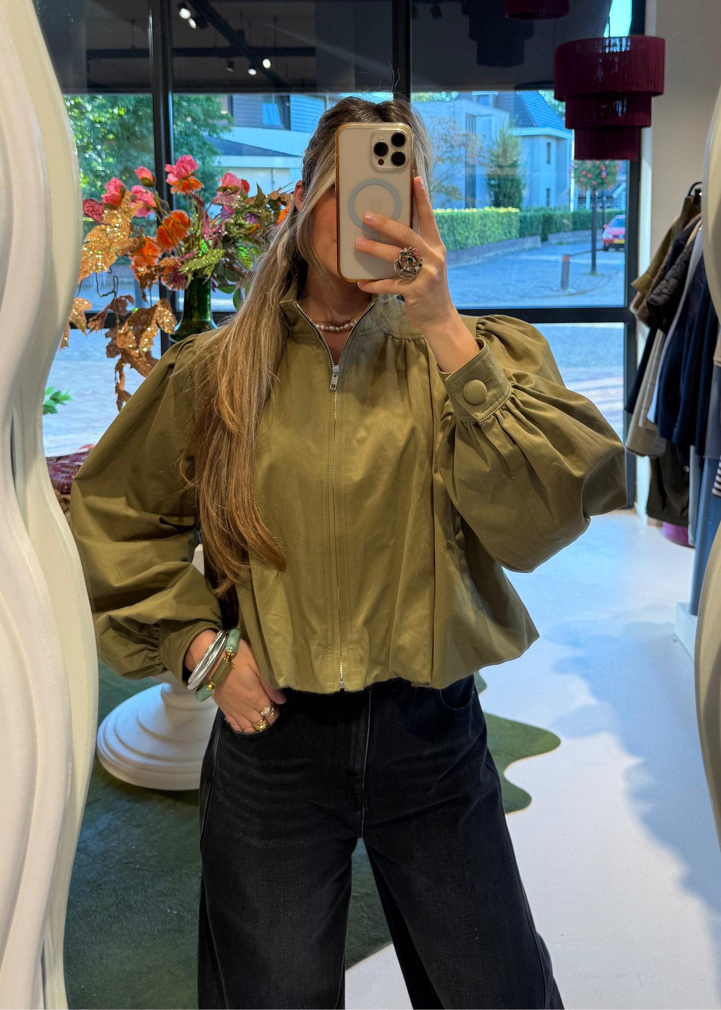 Balloon jacket - khaki