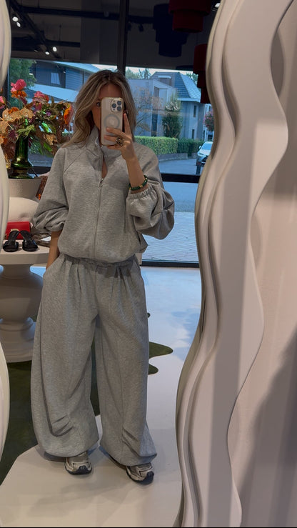 Oversized jogging set - grijs