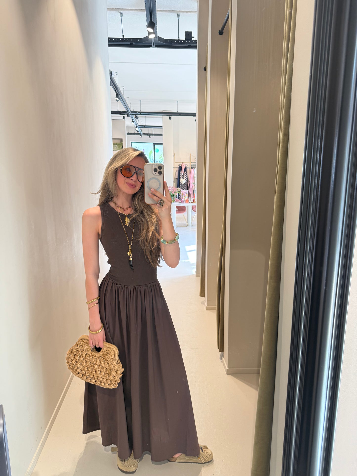 Maxi dress - brown