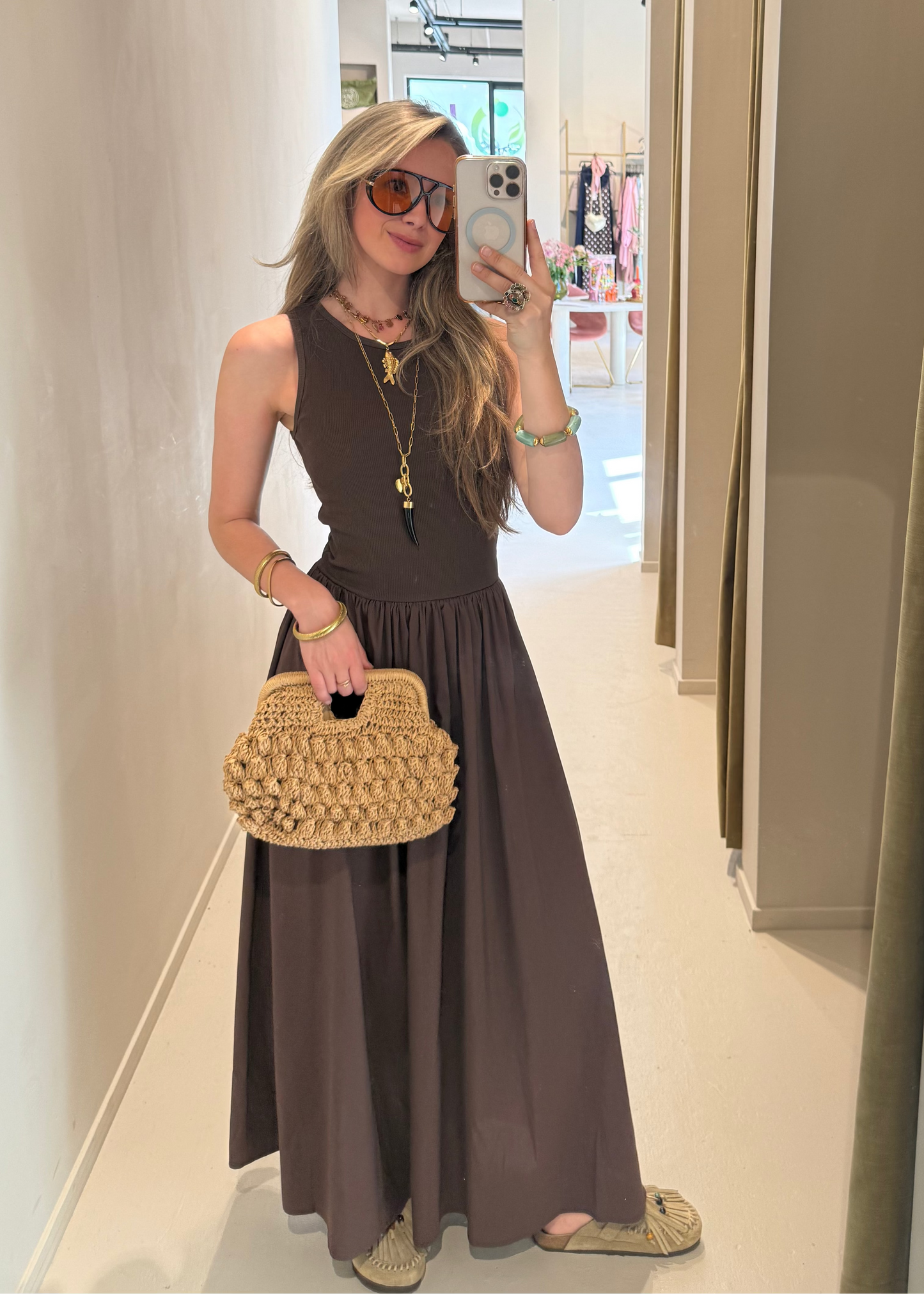 Maxi dress - brown