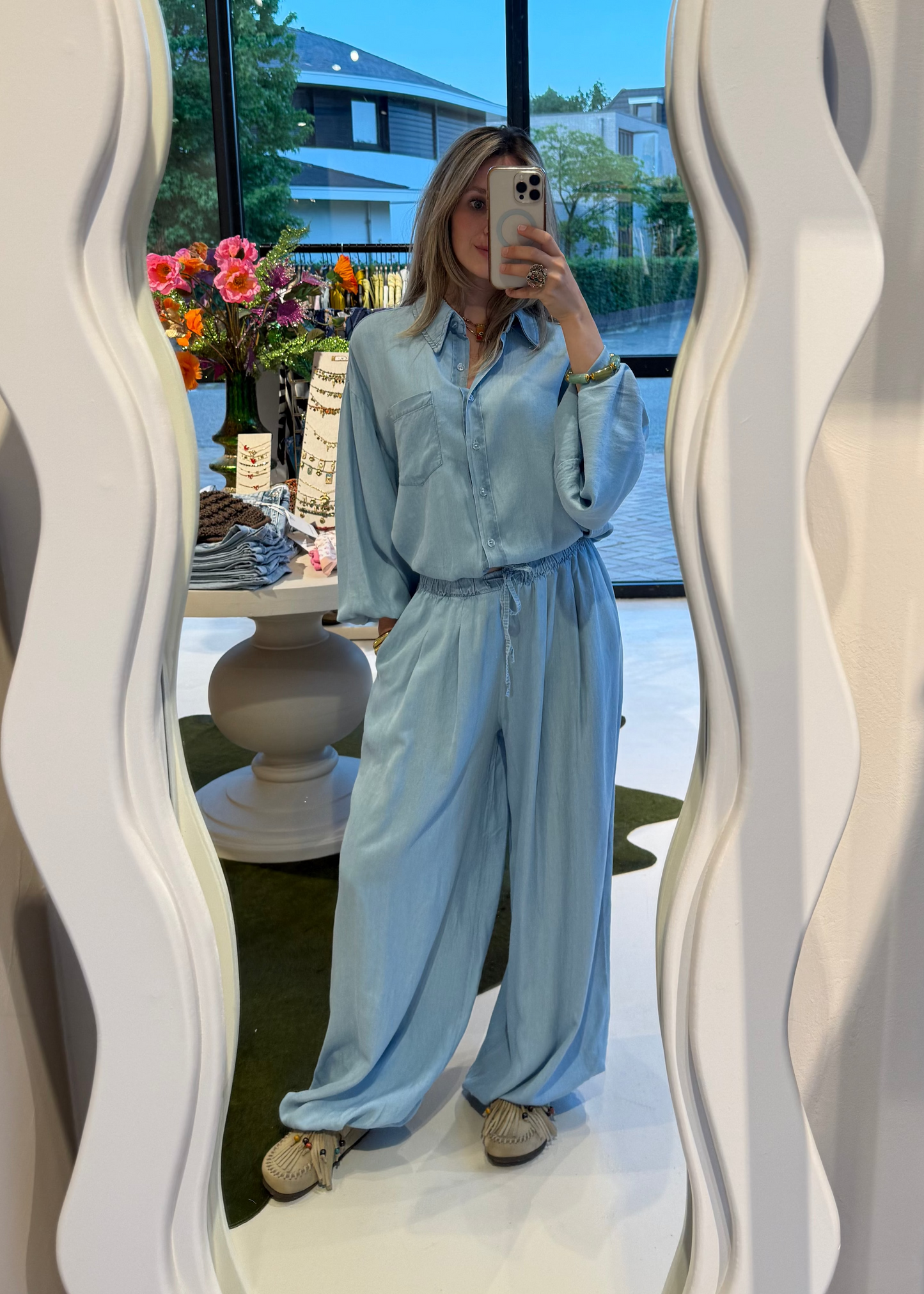 Balloon pants - denim blue