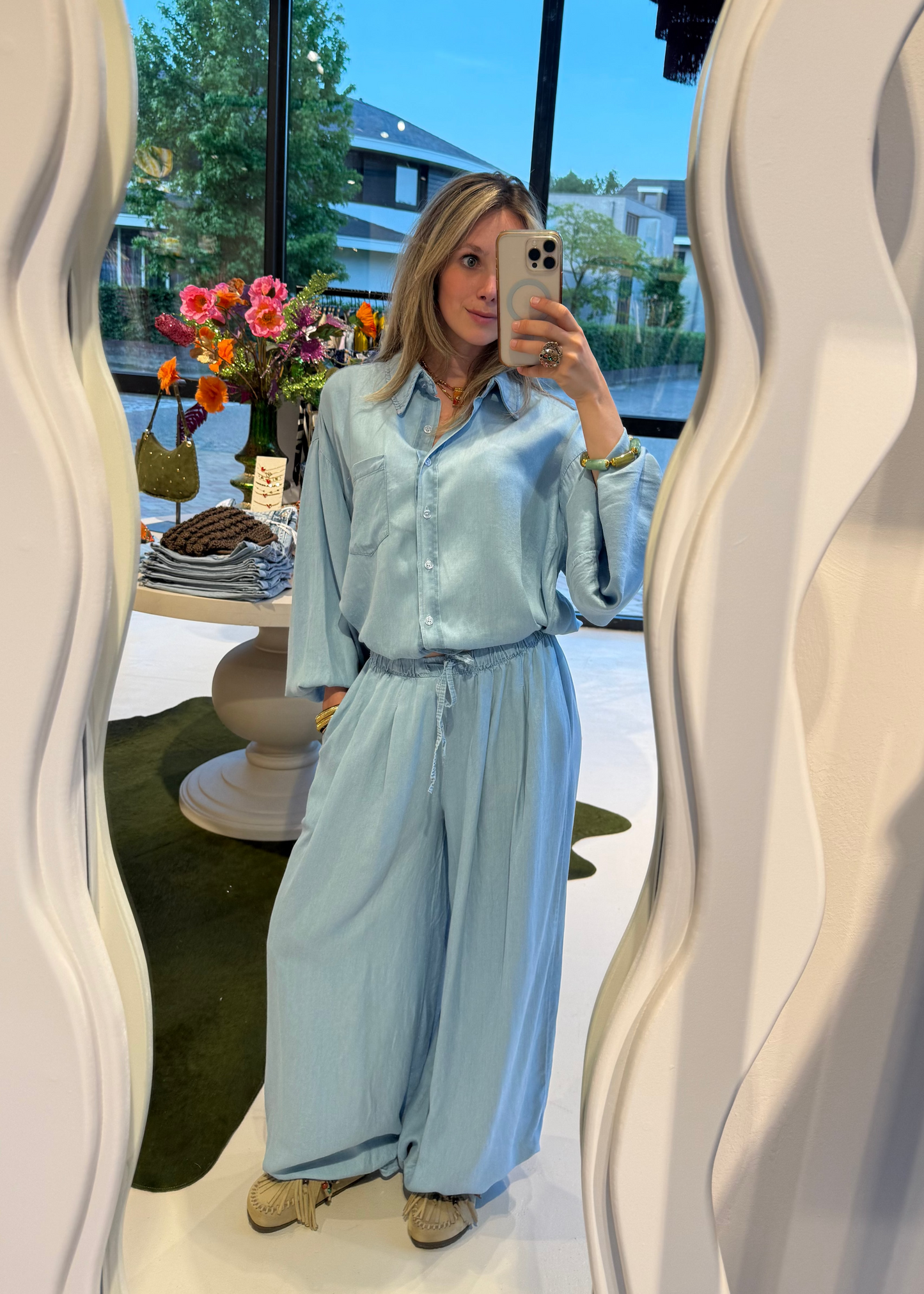 Balloon pants - denim blue