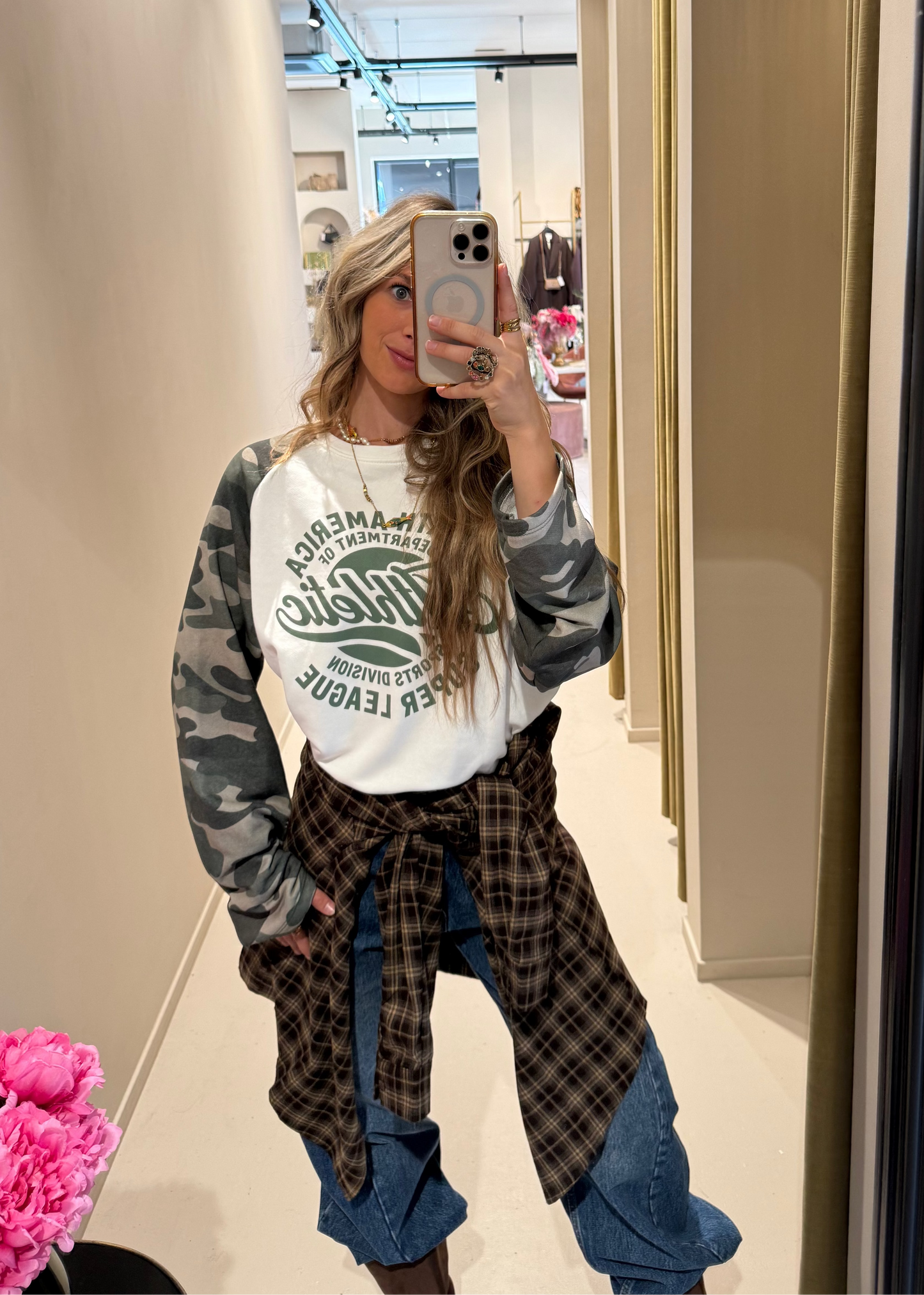 Longsleeve camouflage - khaki