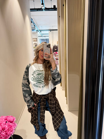 Longsleeve camouflage - khaki