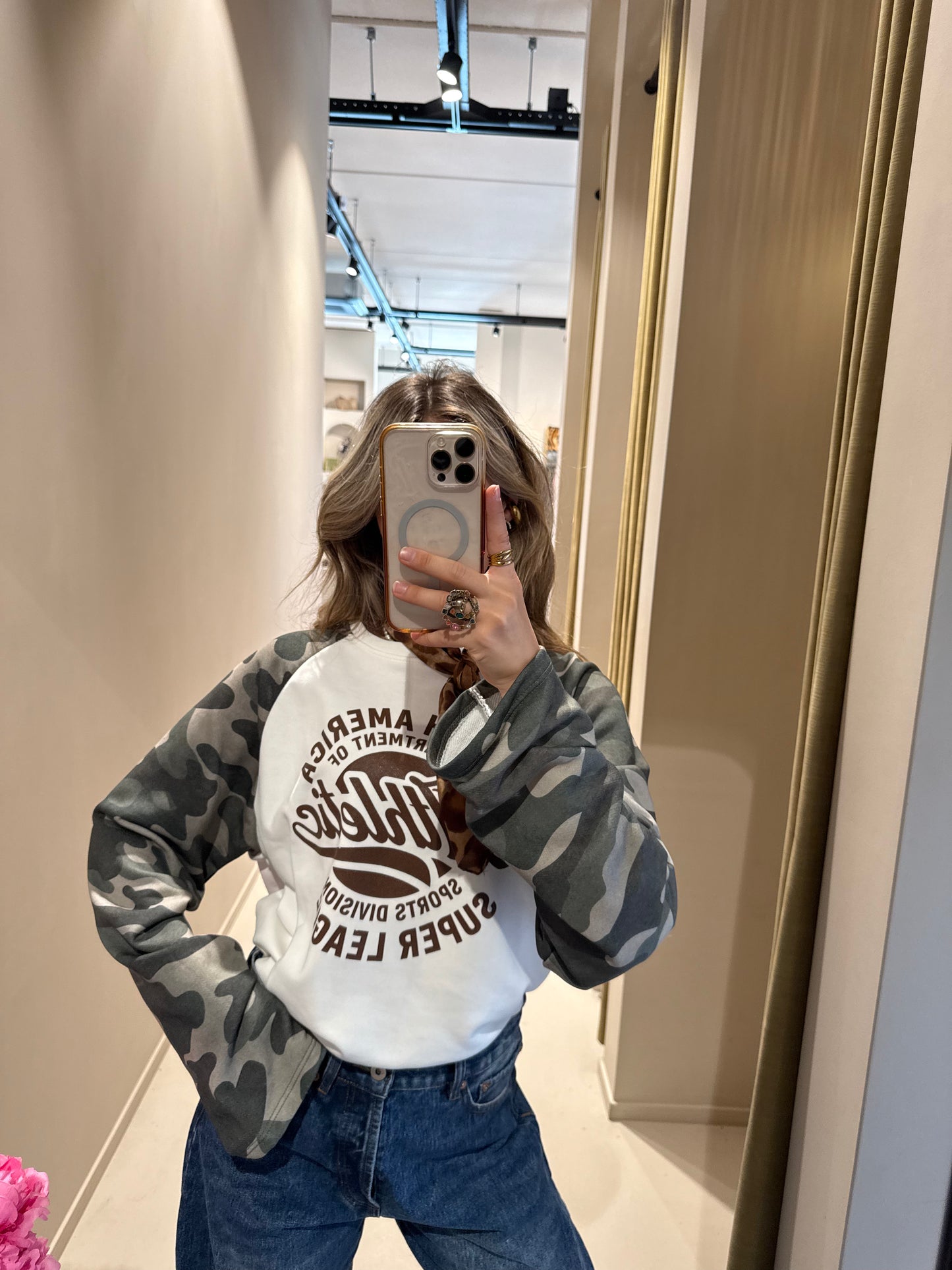 Longsleeve camouflage - bruin