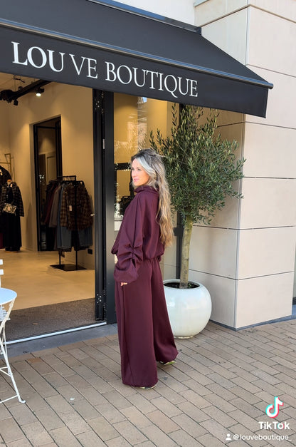 Oversized jogging set - bordeaux