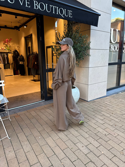 Oversized jogging set - taupe