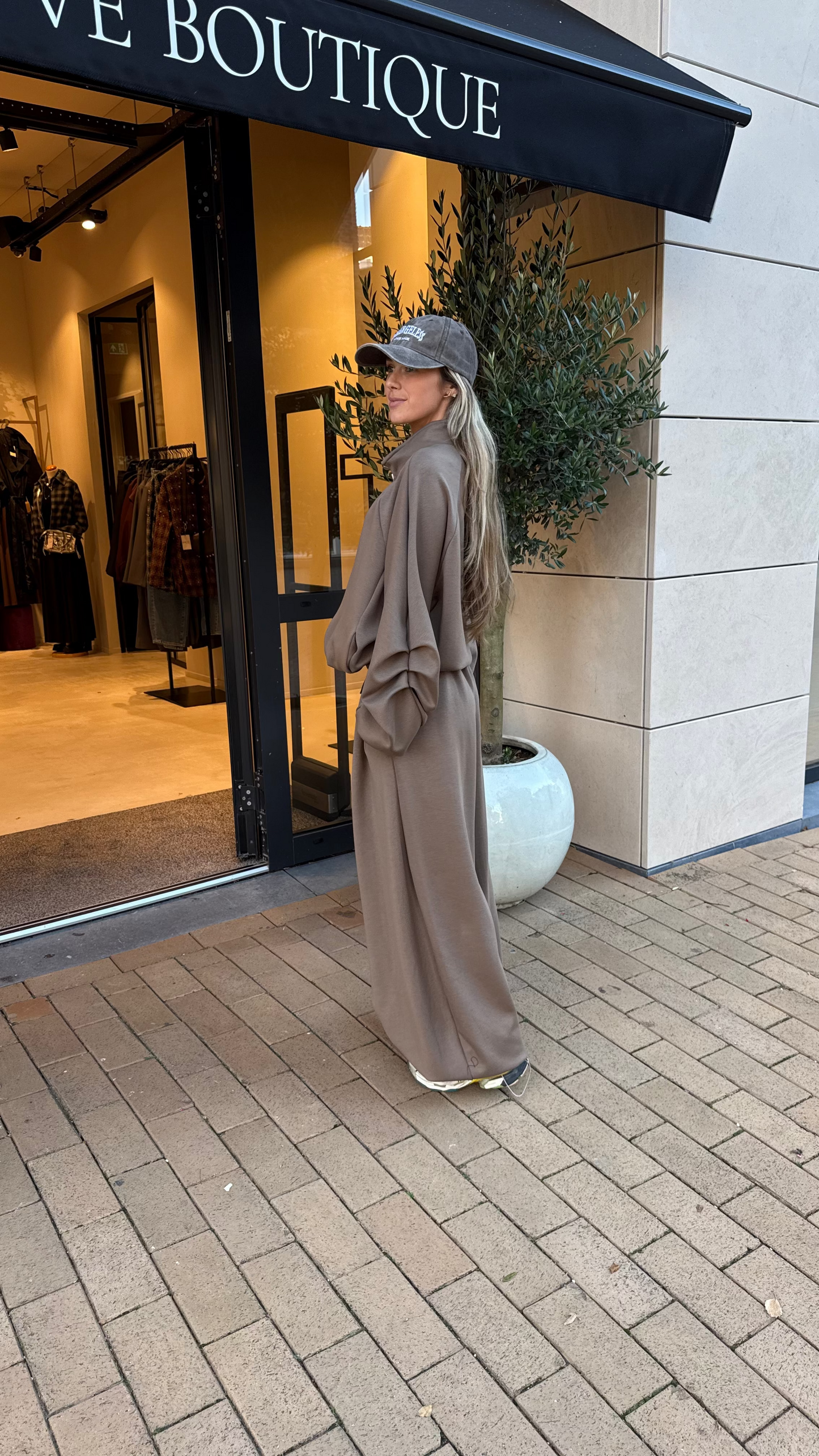 Oversized jogging set - taupe