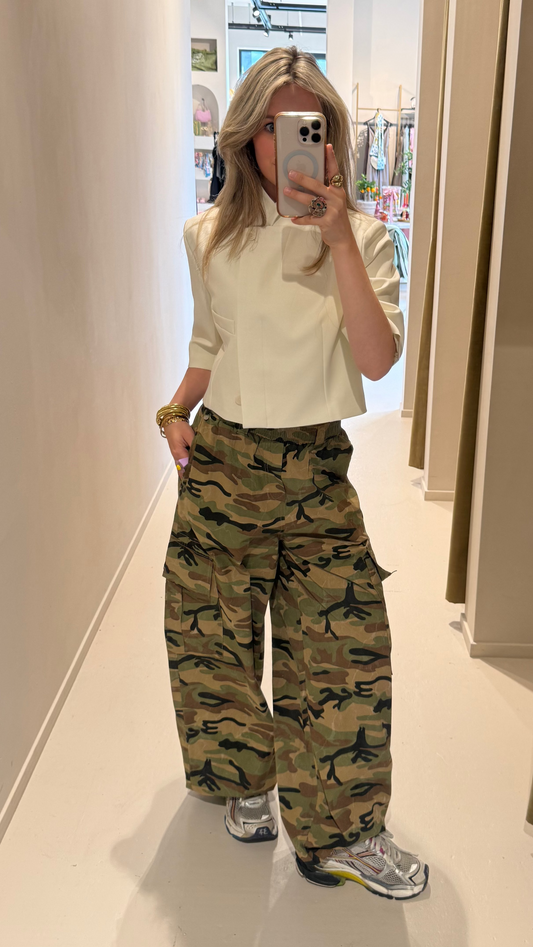 Cropped blazer - offwhite
