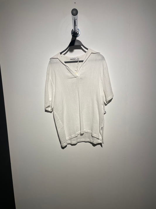 NA-KD structured short sleeve top