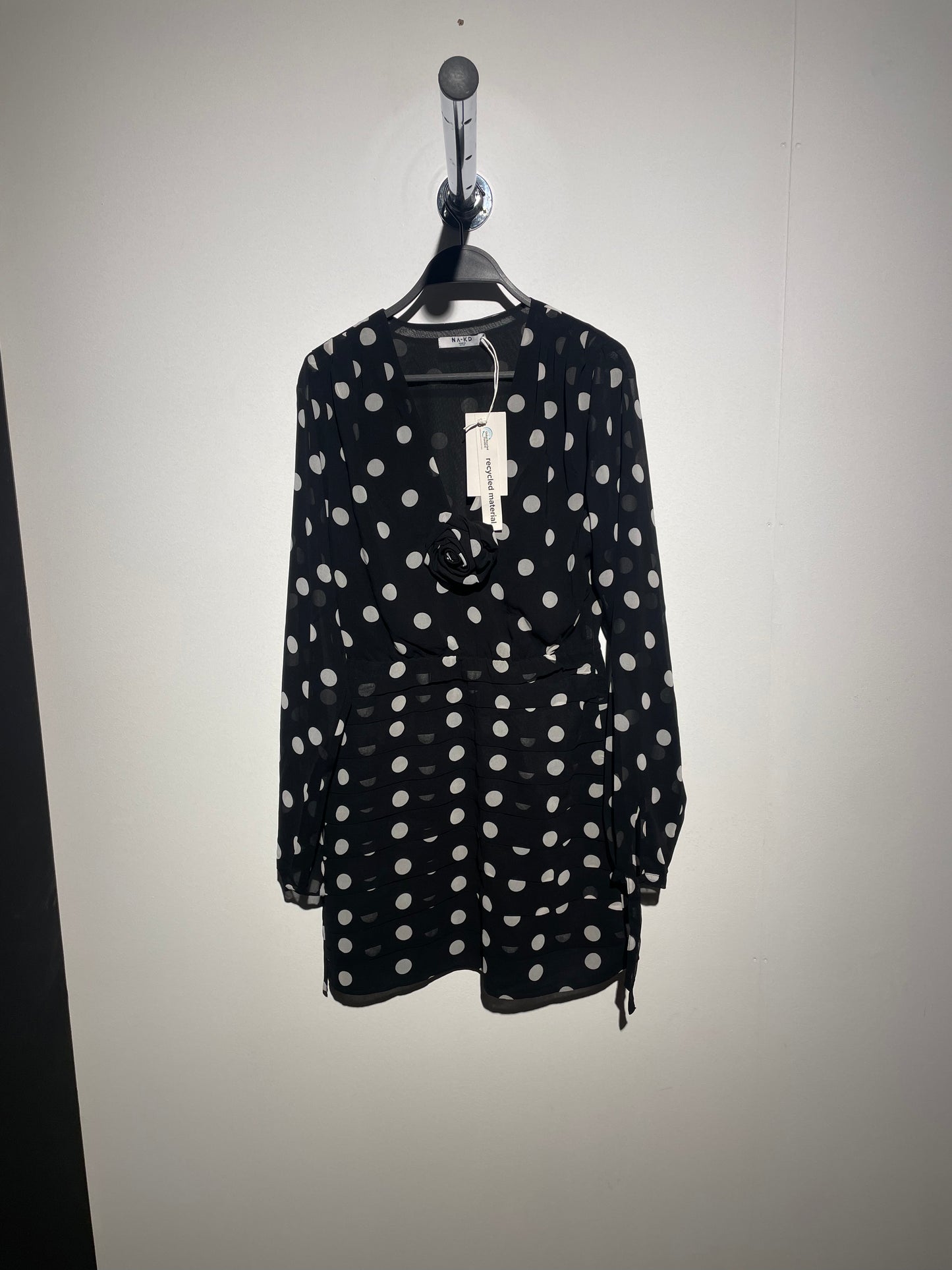 NA-KD gathered v neck dress