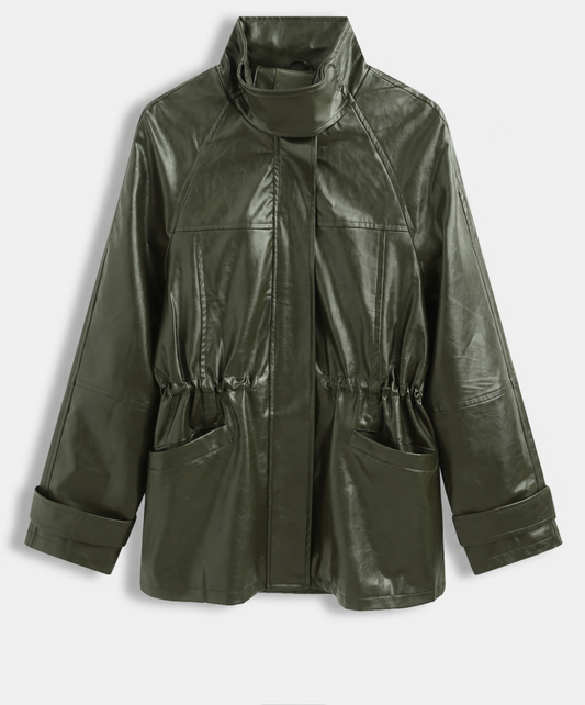Trenchcoat lak - khaki