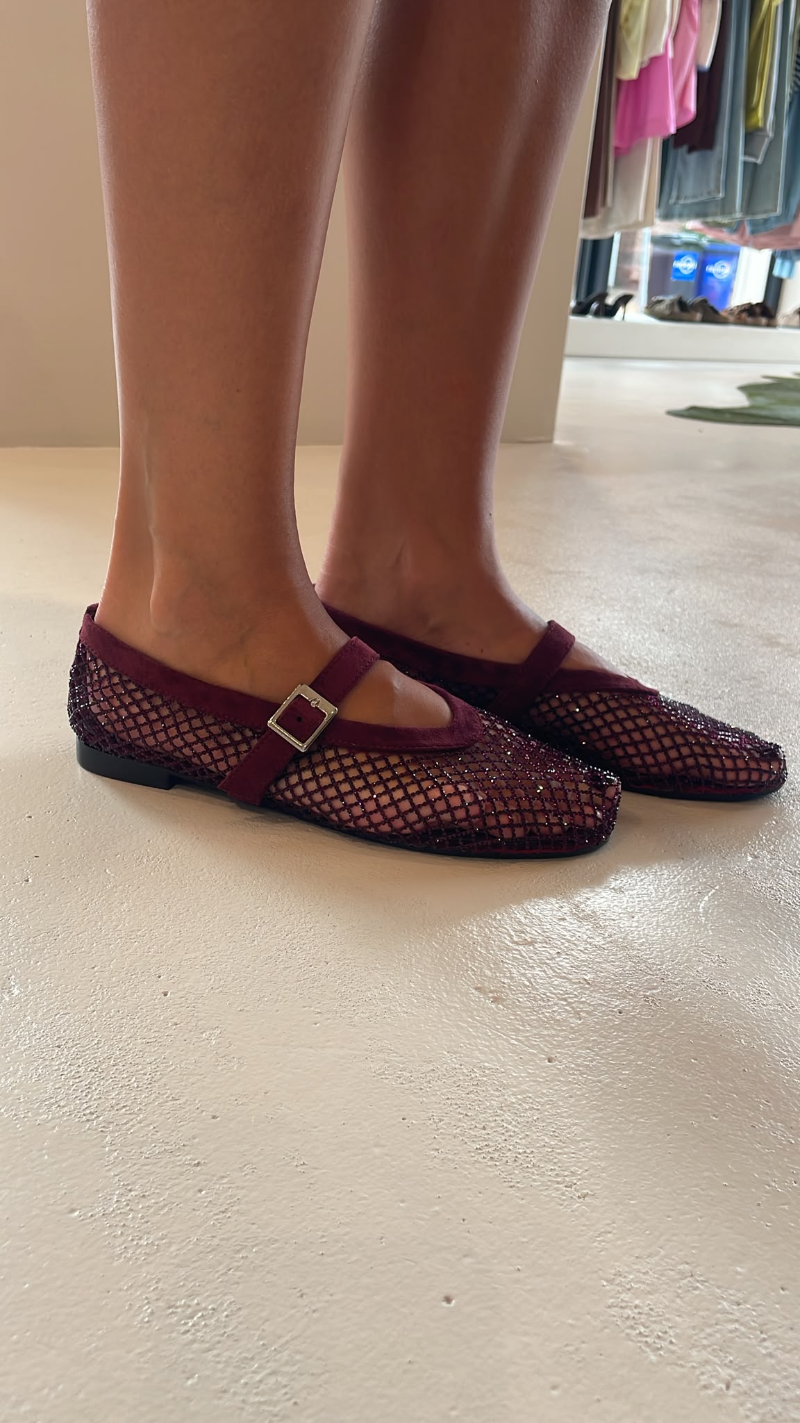 Ballerina strass - bordeaux